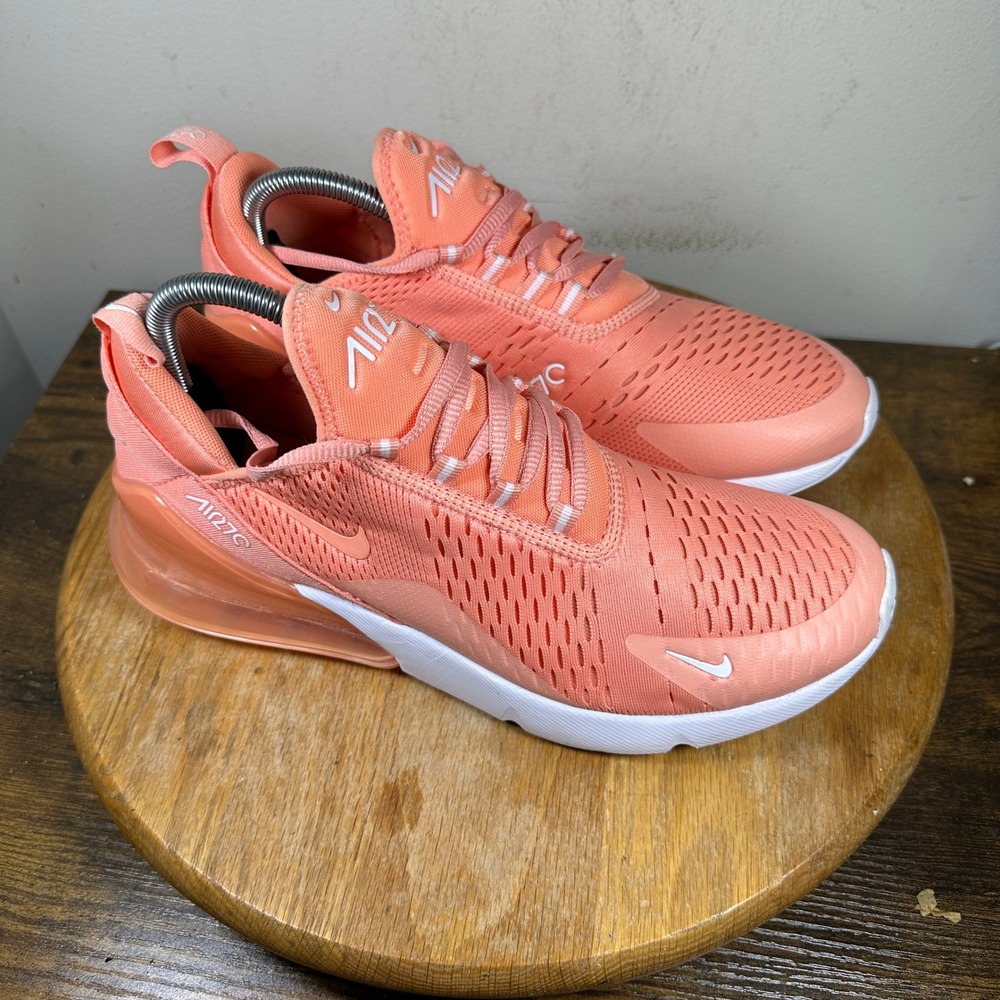 Nike Air Max 270 Womens Peach Coral Sneakers DJ2746-600 Mens 9 Womens 10.5 - Picture 1 of 8